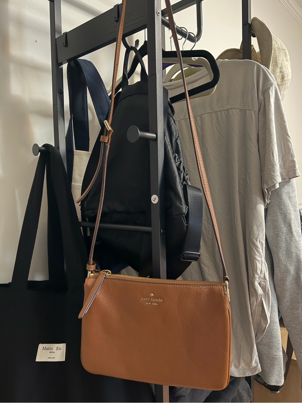 Kate Spade Jackson Triple Gusset Crossbody in Pebbled Brown - Picture 7 of 7